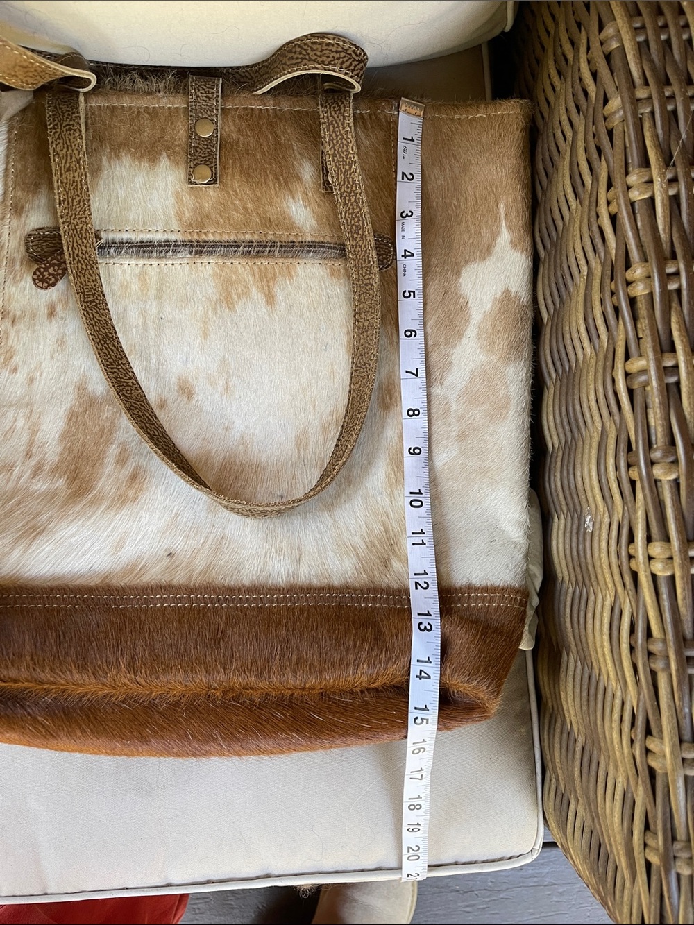 Cowhide tote bag - Picture 6 of 10